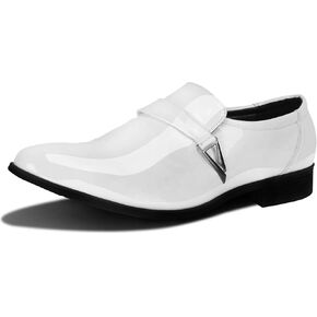 حذاء ZZHAP الرجالي ذو المقدمة المدببة Tuxedo Dress كاجوال سهل الارتداء