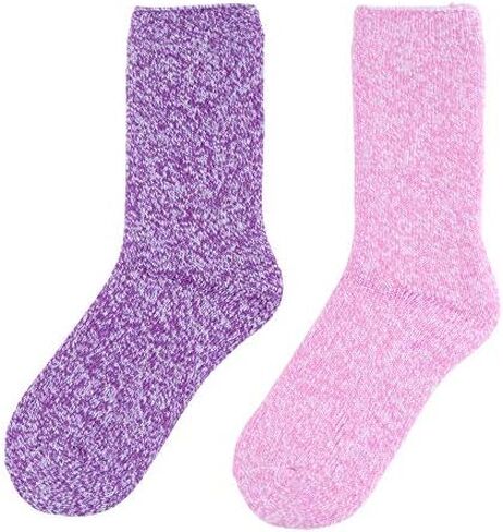 HOT FEET Boys and Girls 2 Pack Heavy Thermal Socks - Traps in Warmth - Thick Insulated Crew for Hiking and Cold Weather in Kuwait