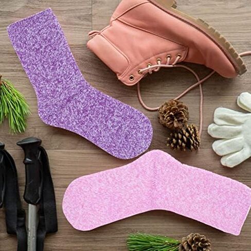HOT FEET Boys and Girls 2 Pack Heavy Thermal Socks - Traps in Warmth - Thick Insulated Crew for Hiking and Cold Weather in Kuwait