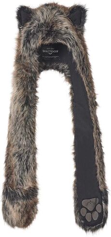 غطاء رأس من الفرو الصناعي باللون الرمادي من SpiritHoods، للجنسين، مقاس واحد in Saudi Arabia