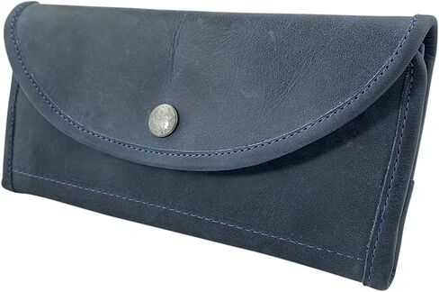 Hide & Drink, Snap Clutch Wallet for Women, Money Holder and Card Organizer with Zippered Pouch, Full Grain Leather, Handmade, Bourbon Brown in Kuwait