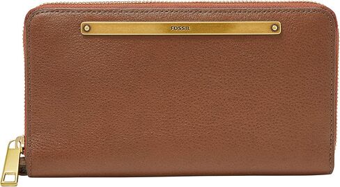 Fossil Women's Liza Leather Zip Around Clutch Wallet With Retractable Wristlet Strap for Women in Kuwait