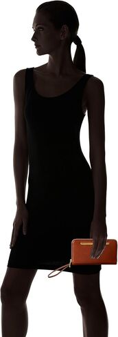 Fossil Women's Liza Leather Zip Around Clutch Wallet With Retractable Wristlet Strap for Women in Kuwait