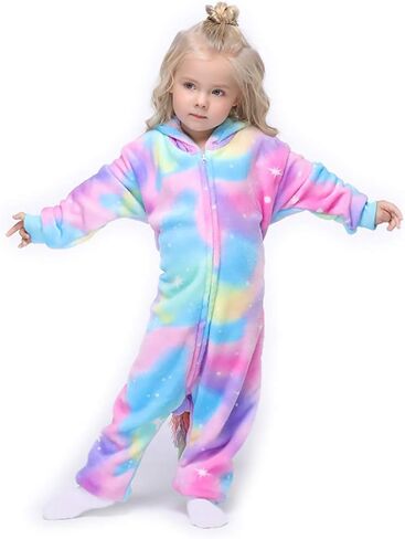 Easuit Rainbow Unicorn Onesie Pajamas Animal زي الهالوين التنكري للأطفال in Kuwait