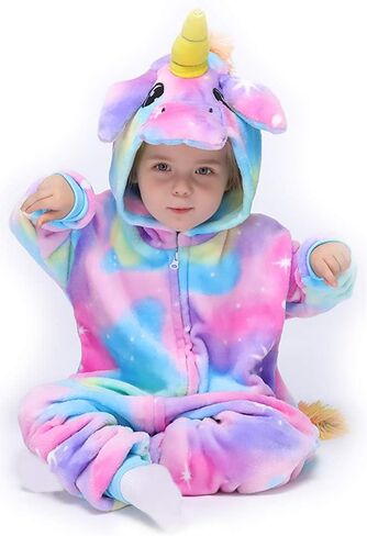 Easuit Rainbow Unicorn Onesie Pajamas Animal زي الهالوين التنكري للأطفال in Kuwait