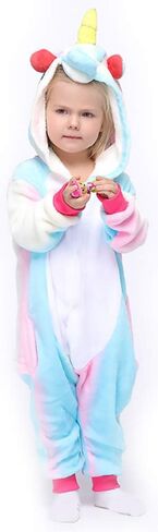 Easuit Rainbow Unicorn Onesie Pajamas Animal زي الهالوين التنكري للأطفال in Saudi Arabia