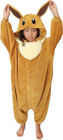 SAZAC Kigurumi - Pokemon - Eevee - Onesie Jumpsuit Halloween Costume - Kids Size (5-9 Year Old) in Saudi Arabia