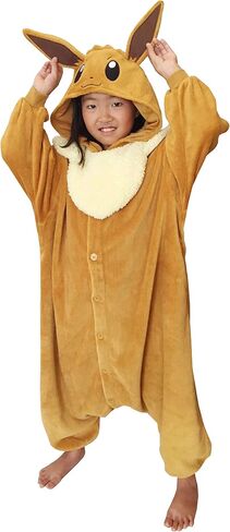 SAZAC Kigurumi - Pokemon - Eevee - Onesie Jumpsuit Halloween Costume - Kids Size (5-9 Year Old) in Saudi Arabia