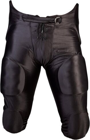 Cramer Football Game Pants, 7 Pads with Hip, Tailbone, Thigh, and Knee Pads, Youth Football Gear, High-Rise Hip Padding for Iliac Crest Protection, Designed for High-Impact, Black, Youth Medium in Saudi Arabia