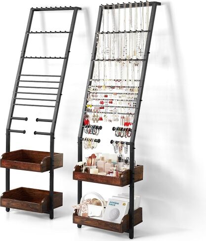 Jewelry Holder Organizer, Large Jewelry Organizer Wall with Earring Organizer Necklace Holder Bracelet Holder, Jewelry Organizer Stand Jewelry Display for Earrings Rings Necklaces Bracelet Watch in Kuwait