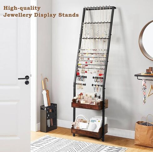 Jewelry Holder Organizer, Large Jewelry Organizer Wall with Earring Organizer Necklace Holder Bracelet Holder, Jewelry Organizer Stand Jewelry Display for Earrings Rings Necklaces Bracelet Watch in Kuwait