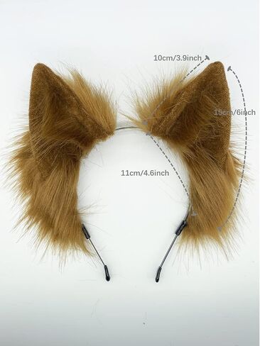 Agymo Handmade Cat Ears Cosplays,Animal headbands, Fox Wolf Animal ears, Costume Headwear Halloween costume in Saudi Arabia