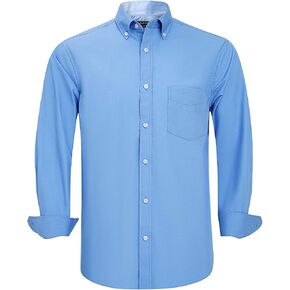Double Pump Mens Button Down Shirts Cotton Long Sleeve Shirts Regular Fit in Saudi Arabia