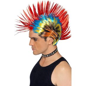 Smiffy's Street Punk 80s Mohawk Wig