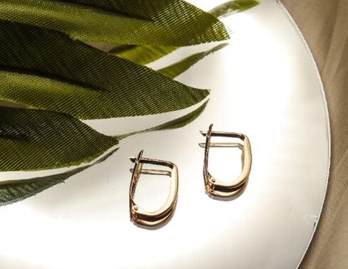 14K Solid Gold Squared Shape High Polished Cute Huggie Hoop Earrings- 3X15MM-Perfect for First or Second Ear Hole in Saudi Arabia