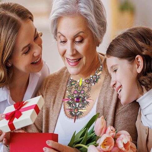 NABROJ مكتنزة بيان مريلة قلادة هالوين المجوهرات للنساء حجر الراين مهرجان كريستال القلائد سحب الملكة كرنفال الملحقات 2 ألوان 1 قطعة in Kuwait