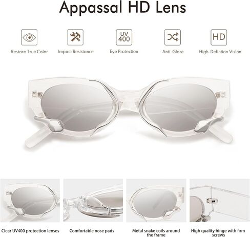 Appassal Trendy Sunglasses for Women Men Vintage Narrow Cateye Metal Snake Sunnie Y2k Accessories AP3621 in Kuwait