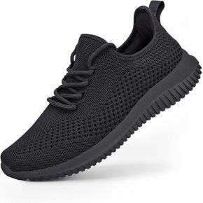 أحذية Flysocks سهلة الارتداء للنساء، أحذية رياضية للصالة الرياضية غير قابلة للانزلاق، خفيفة الوزن ومريحة للمشي، أحذية تنس باللون الأسود بالكامل in Kuwait