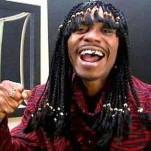 FVLFIL Rick James Funkmaster اللون أسود - شعر مستعار إنيجما للرجال مجدول للغاية ومطرز بالخرز من Dreds، حزمة من ضفائر الفانك، دليل العناية بالشعر المستعار، مقاس واحد in Kuwait