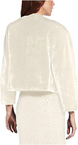 Adrianna Papell Women's 3/4 Sleeve Faux Fur Jacket in Saudi Arabia