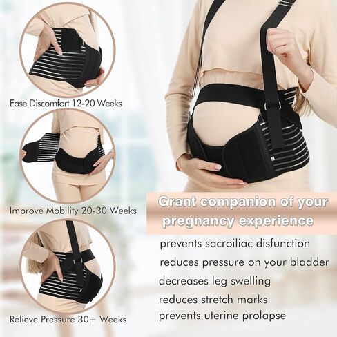 Evolway Belly Bands For Pregnant Women - Maternity Belt Pregnancy Support - Breathable Abdominal Binder, Back Support, Multiple Sizes And Colors For All Stages Of Pregnancy & Postpartum in Saudi Arabia