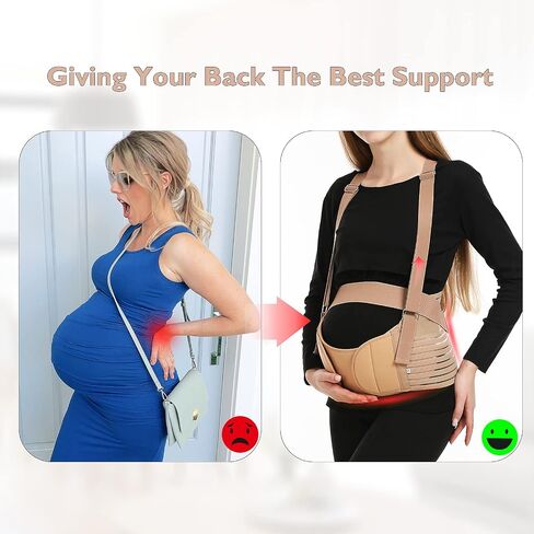 Belly Bands For Pregnant Women - Maternity Belt Pregnancy Support - Breathable Abdominal Binder, Back Support, Multiple Sizes And Colors For All Stages Of Pregnancy & Postpartum in Saudi Arabia