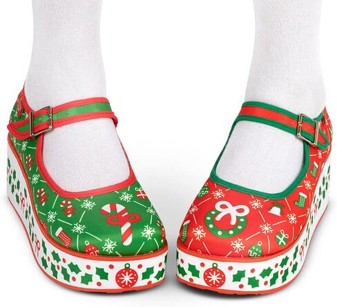 Hot Chocolate Design Whimsical Women's Platform Mary Jane Shoes in Saudi Arabia