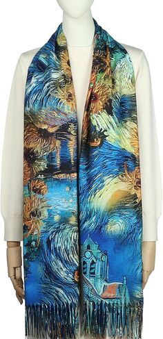 أوشحة RIIQIICHY للنساء أوشحة الخريف والشتاء وشالات الباشمينا وأغطية لفساتين السهرة in Kuwait