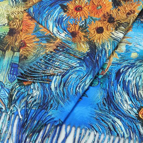 أوشحة RIIQIICHY للنساء أوشحة الخريف والشتاء وشالات الباشمينا وأغطية لفساتين السهرة in Kuwait