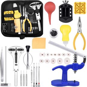 مجموعة أدوات إصلاح الساعات، مجموعة أدوات ساعة احترافية محمولة وفتاحة خلفية للساعة، طقم أدوات بديلة للساعة، مجموعة أدوات إزالة وصلات الساعات ومجموعة أدوات احترافية مع حقيبة in Kuwait