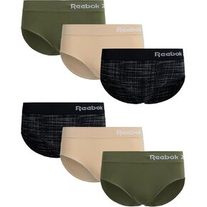 Reebok Women’s Underwear – Seamless Hipster Briefs (6 Pack)