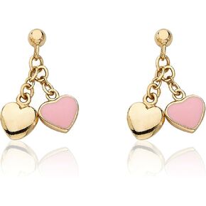 Little Miss Twin Stars Kids Earring - 14k Gold-Plated Double Dangle Earring - Surgical Steel Post For Sensitive Ears in Saudi Arabia