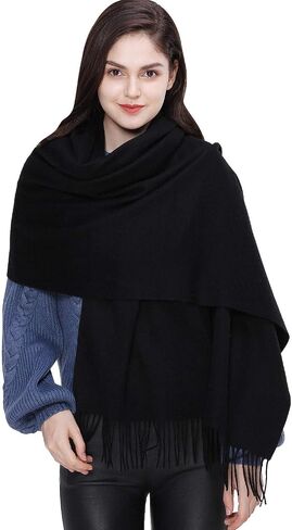 وشاح RIIQIICHY 100% من الكشمير شالات وأغطية الباشمينا للنساء لشتاء دافئ أوشحة ناعمة أكثر سمكًا in Kuwait