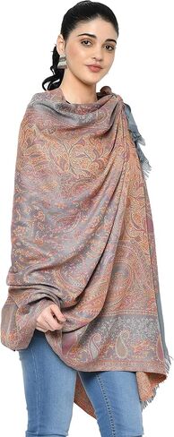 شالات منسوجة مصنوعة يدويًا من مزيج صوف الباشمينا الهندي من Weavers Villa، وشاح، أغطية [حجم كبير: 40 بوصة × 80 بوصة] in Kuwait