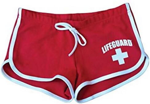LIFEGUARD Girls Kids Officially Licensed Hi-Cut Short Red and White Soft Cotton Material in Kuwait