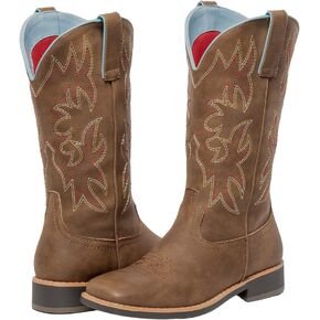 Ladies Western Square Toe Cowboy Boots For Women Fashion Embroidered Cowgirl Shoes in Saudi Arabia