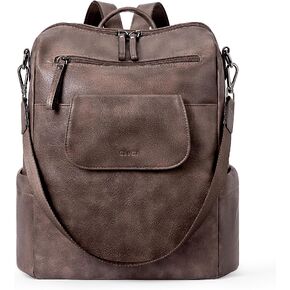 CLUCI Leather Backpack Purse for Women, Large Fashion Convertible Anti-theft, Travel Backpack Purses