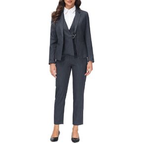 MODFUL Women's 3 Piece Classic Business Suit Set Elegant Blazer Vest and Pants Set