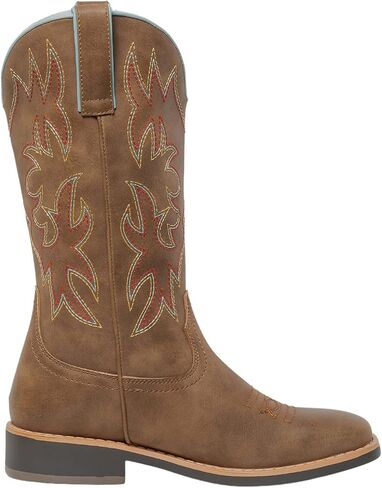 Ladies Western Square Toe Cowboy Boots For Women Fashion Embroidered Cowgirl Shoes in Kuwait