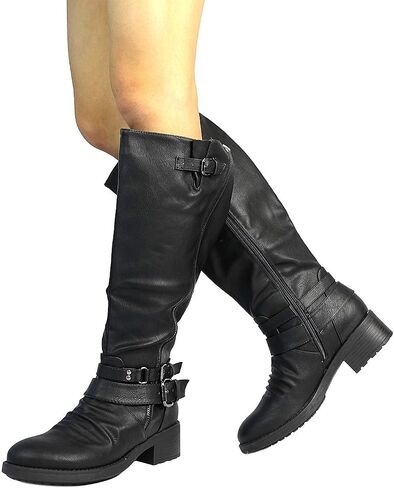 DREAM PAIRS Women's Knee High Riding Boots Wide Calf in Saudi Arabia