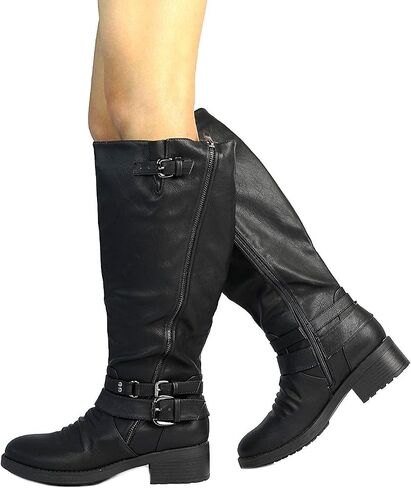 DREAM PAIRS Women's Knee High Riding Boots Wide Calf in Saudi Arabia