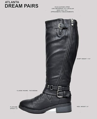 DREAM PAIRS Women's Knee High Riding Boots Wide Calf in Saudi Arabia