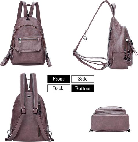 Small Backpack Purse for Women Fashion PU Leather Backpack Convertible Ladies Sling Bag in Kuwait