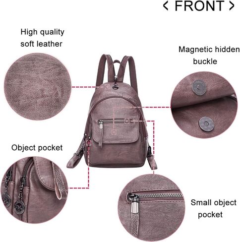 Small Backpack Purse for Women Fashion PU Leather Backpack Convertible Ladies Sling Bag in Kuwait
