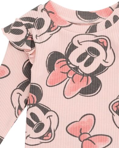 Disney Girls' Ribbed Long Sleeve Tee and Pants Set for Baby & Kids in Saudi Arabia