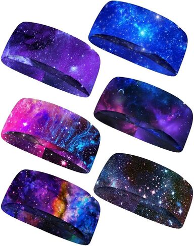 Forchrinse Sunflower with Text Print 6Pieces Sport Sweatband Headband for Soft Elasitc Headband Hair Bands Unisex Outdoor Sport Headbands in Kuwait