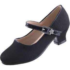 EIGHT KM EKM7015 Girls High Heel Dress Shoes Mary Jane Wedding Party Pumps Sparkle Glitter Princess Shoes for Kids Toddler in Kuwait