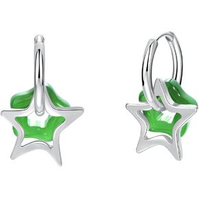 أقراط Y2K Star Earrrings Grunge الجمالية الصغيرة من اليشم على شكل نجمة للنساء والفتيات