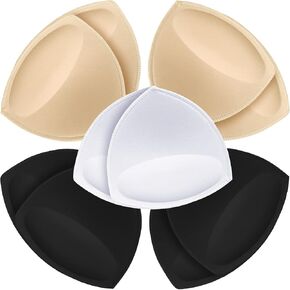 FANMAOUS 5 pairs Women's Triangle Bra Pads Inserts Removable Push Up Sports Bra Cups Replacements For Bikini Top Swimsuit