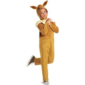 Eevee Pokemon Kids Costume, Official Pokemon Hooded Jumpsuit with Ears in Saudi Arabia